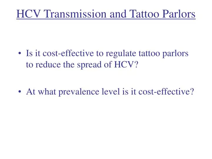 hcv transmission and tattoo parlors