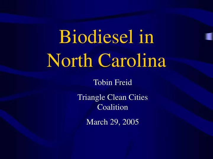 biodiesel in north carolina