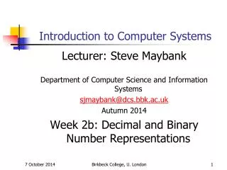 Introduction to Computer Systems