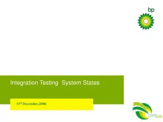 Integration Testing System States