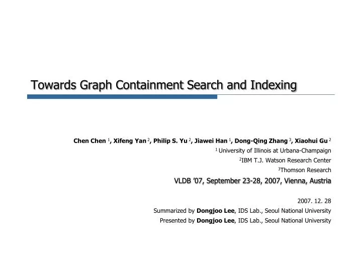 towards graph containment search and indexing