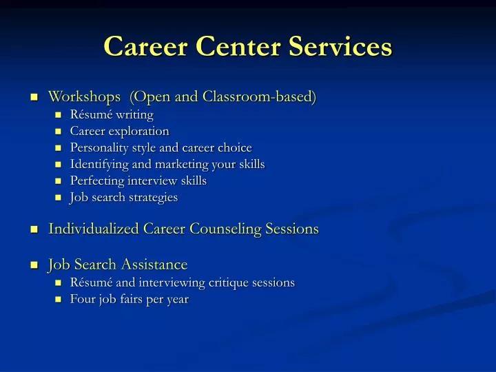 career center services