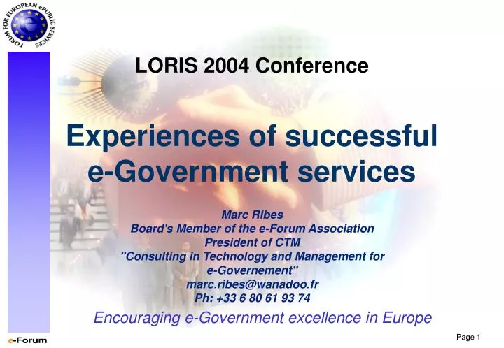 experiences of successful e government services