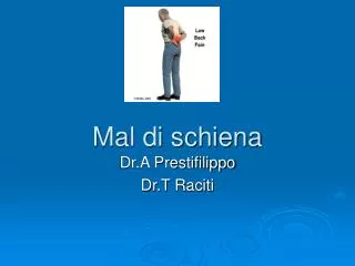 mal di schiena