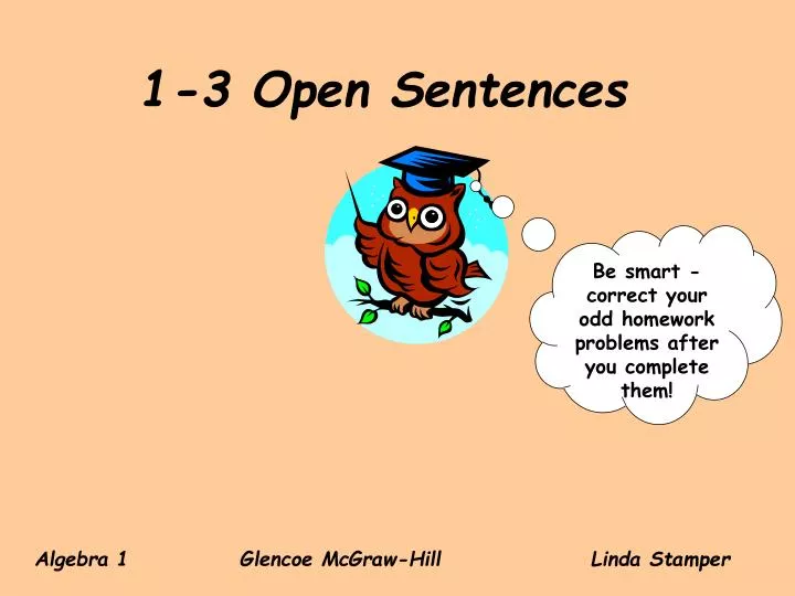 1 3 open sentences