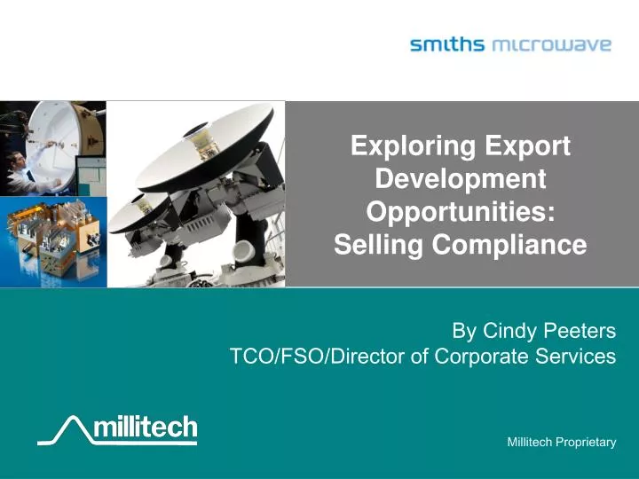 exploring export development opportunities selling compliance