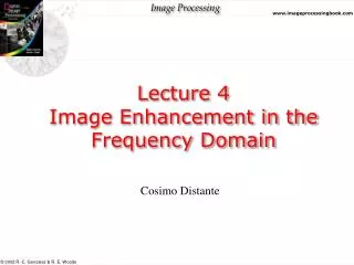 Lecture 4 Image Enhancement in the Frequency Domain