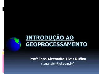 introdu o ao geoprocessamento