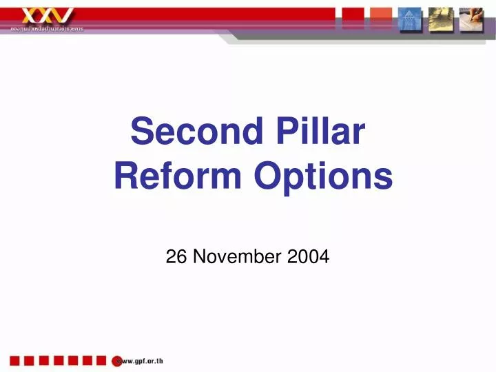 second pillar reform options 26 november 2004