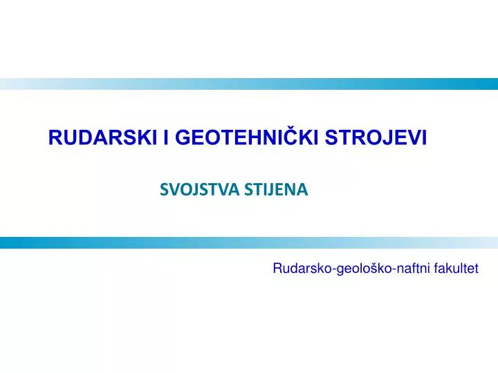 rudarski i geotehni ki strojevi