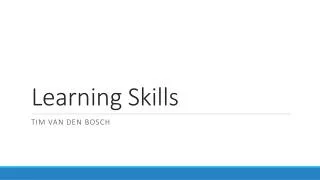 learning skills