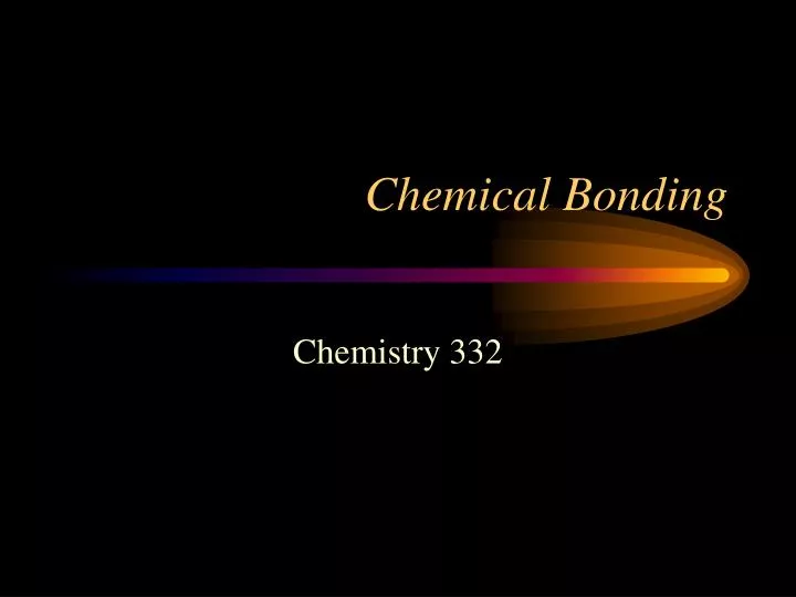 chemical bonding