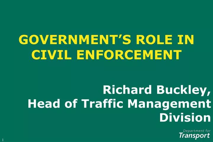 government s role in civil enforcement