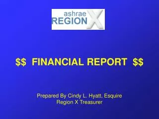 $$ FINANCIAL REPORT $$