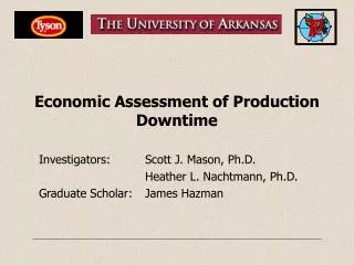 Economic Assessment of Production Downtime
