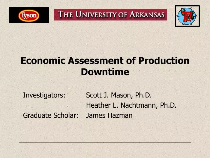 economic assessment of production downtime