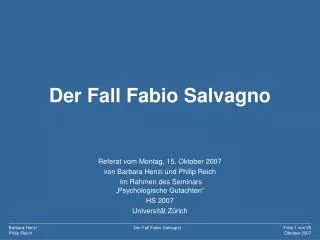 der fall fabio salvagno