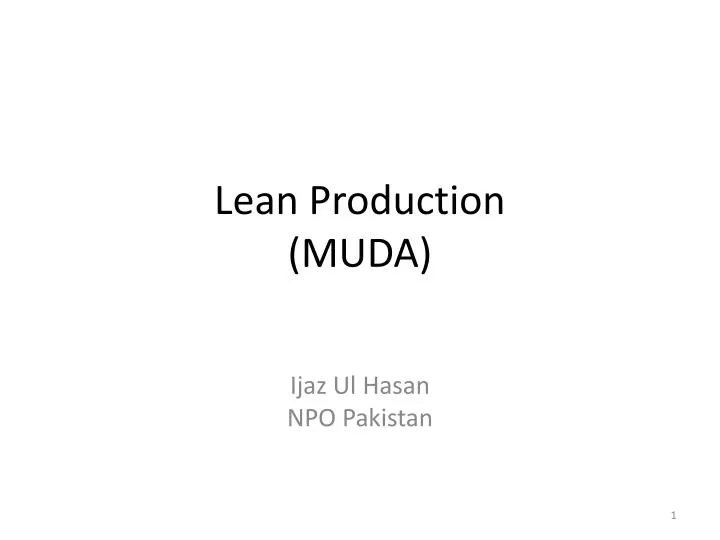 lean production muda