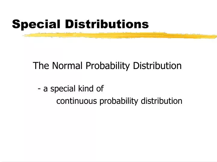 special distributions