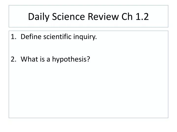 daily science review ch 1 2