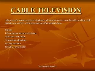 CABLE TELEVISION