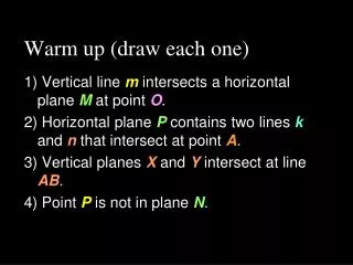 warm up draw each one