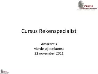 cursus rekenspecialist