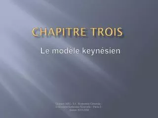 chapitre trois