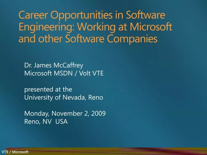 career opportunities in software engineering working at microsoft and other software companies