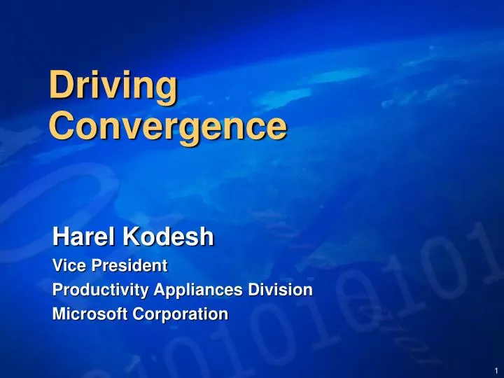 driving convergence