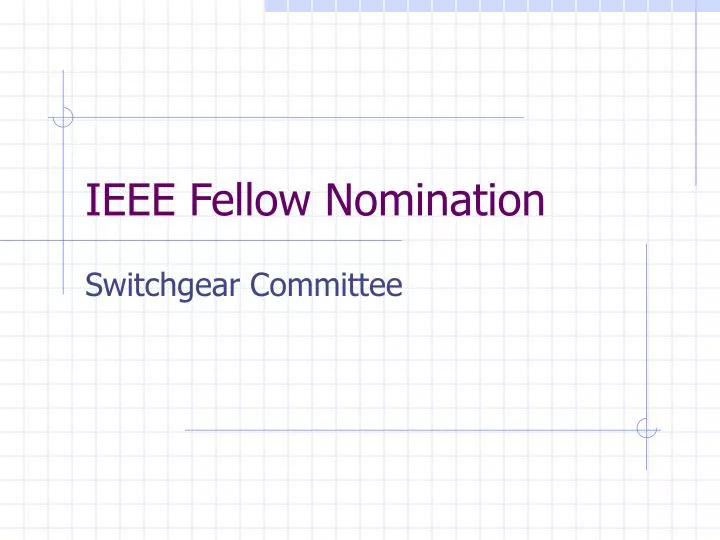 ieee fellow nomination