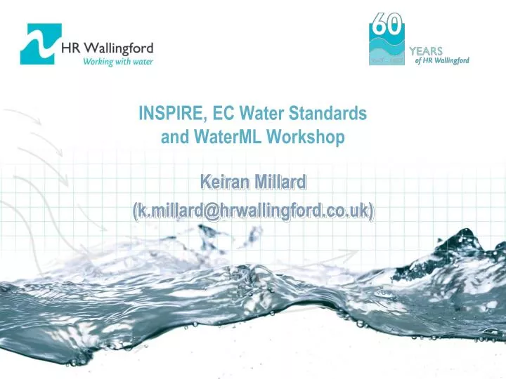 inspire ec water standards and waterml workshop