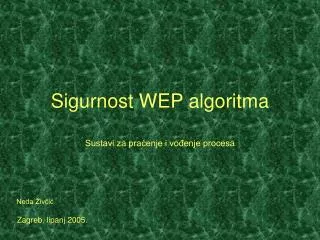 sigurnost wep algoritma