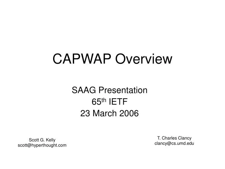capwap overview