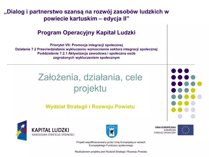 za o enia dzia ania cele projektu wydzia strategii i rozwoju powiatu