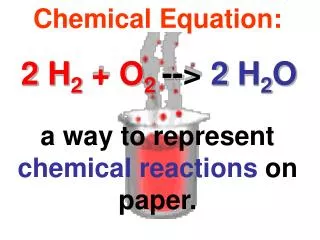 Chemical Equation: a way to represent chemical reactions on paper.