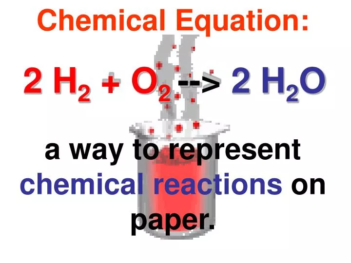 chemical equation a way to represent chemical reactions on paper