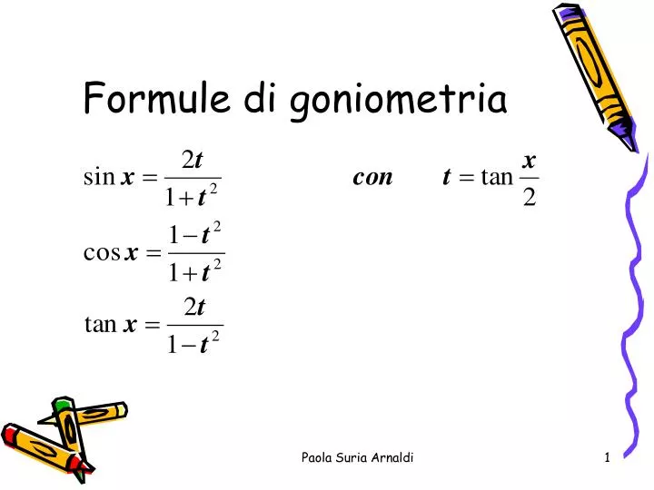 formule di goniometria