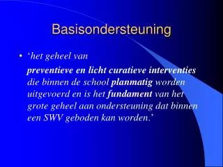 basisondersteuning