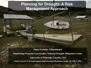 Planning for Drought: A Risk Management Approach