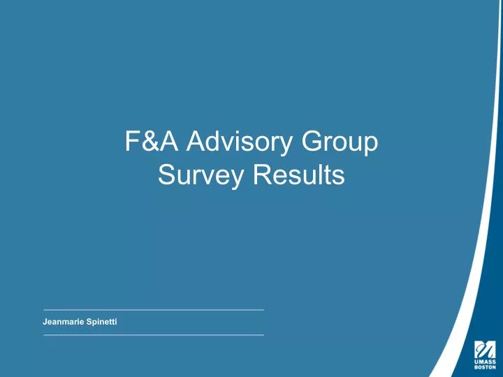 f a advisory group survey results