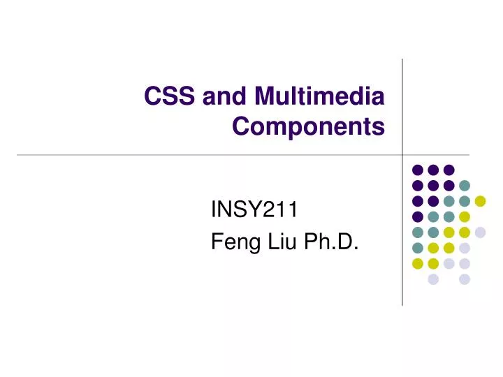 css and multimedia components