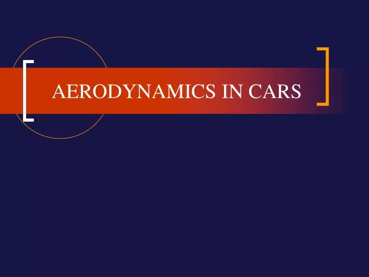 aerodynamics in cars