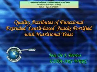 Q uality Attributes of Functional Extruded Lentil-based Snacks Fortified with Nutritional Yeast