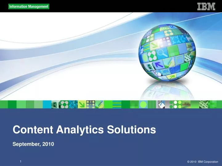 content analytics solutions september 2010
