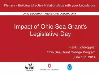 Impact of Ohio Sea Grant's Legislative Day