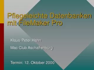 pflegeleichte datenbanken mit filemaker pro