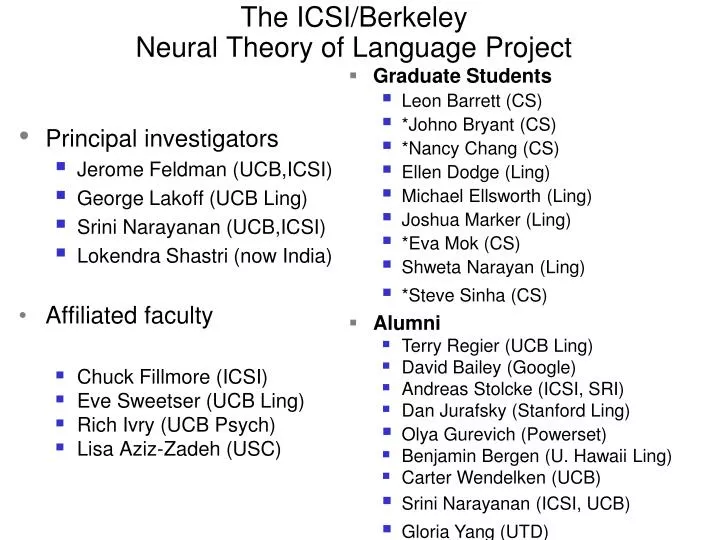 the icsi berkeley neural theory of language project
