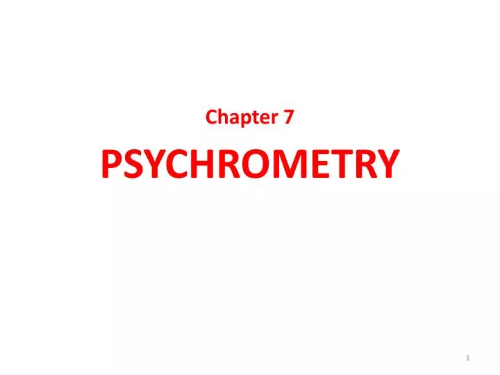 chapter 7 psychrometry