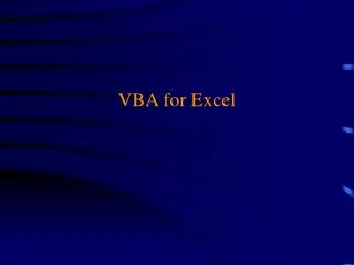VBA for Excel